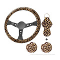 Cheap Sewing Leopard Retro Car Steering Wheel Cover